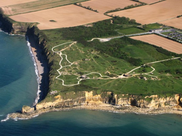 Pointe du Hoc - (Vue aérienne pour illustrer le site)